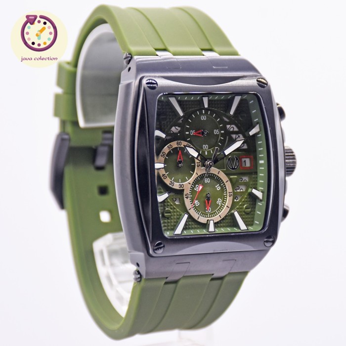 ✨Sale Jam Tangan Pria Christ Verra Cv 12107G-36 Black Green Original Berkualitas