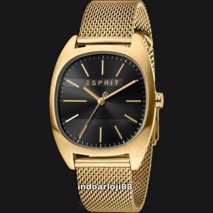 ✨Ready Esprit Es1G038M0085 Black Dial Gold Stainless Steel Men'S Watch Terbatas