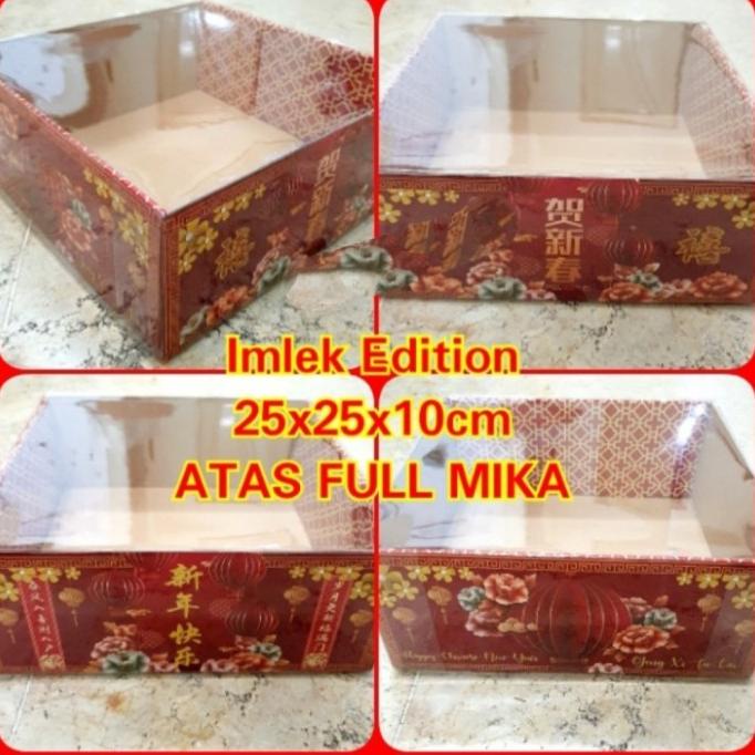 

}}}}}}] Dus Kue Box Tutup Mika Imlek Sincia Chinese New Year 25x25x10cm