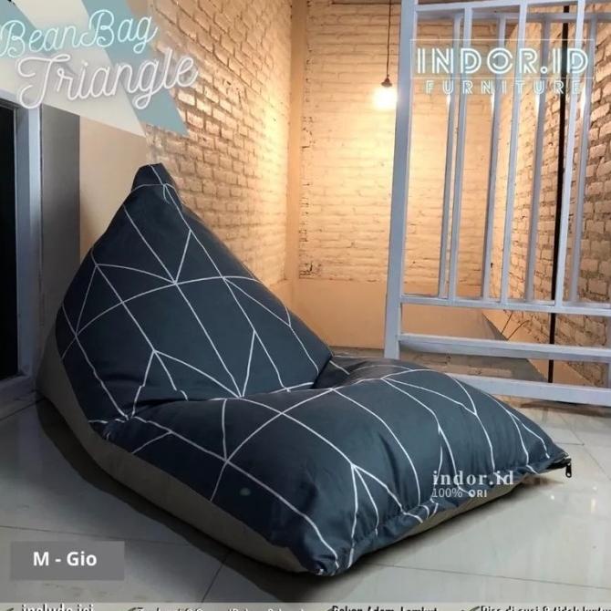 bean bag segitiga jumbo dewasa anti air & uv bantal santai cafe resto