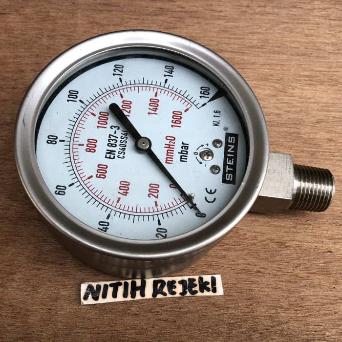 ✅Sale Pressure Gauge Steins En 837-3 Cs40Ss4L 1600Mmh20 160Mbar Limited