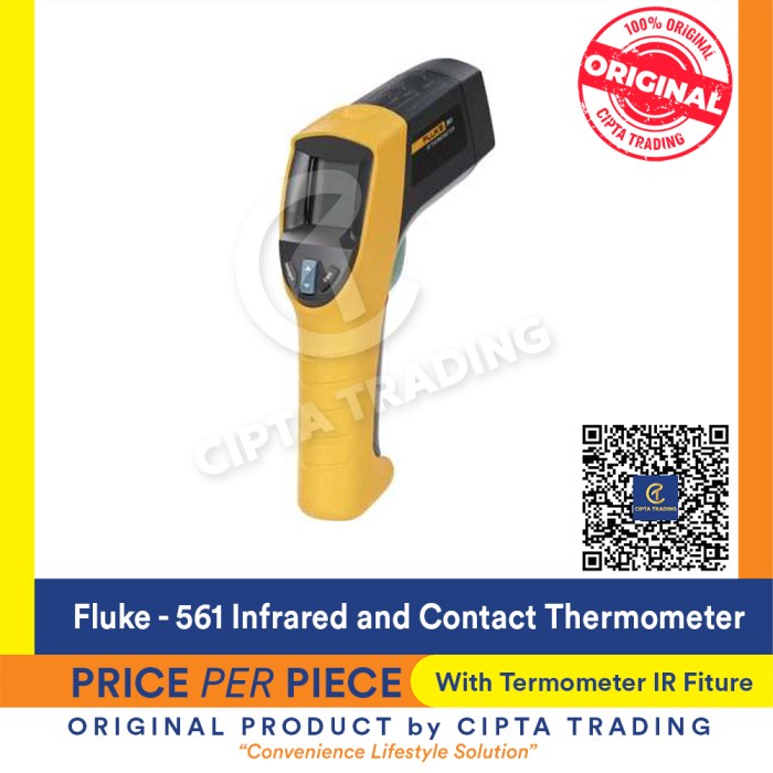 ✅Ori Fluke - Thermometer - Fluke 561 Infrared And Contact Thermometer Terbaru