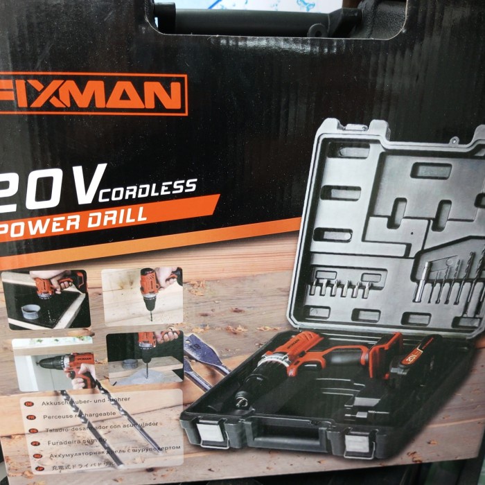 ✅Baru Bor Fixman R7002-2B Cordless Power Drill 20V Set Terbatas