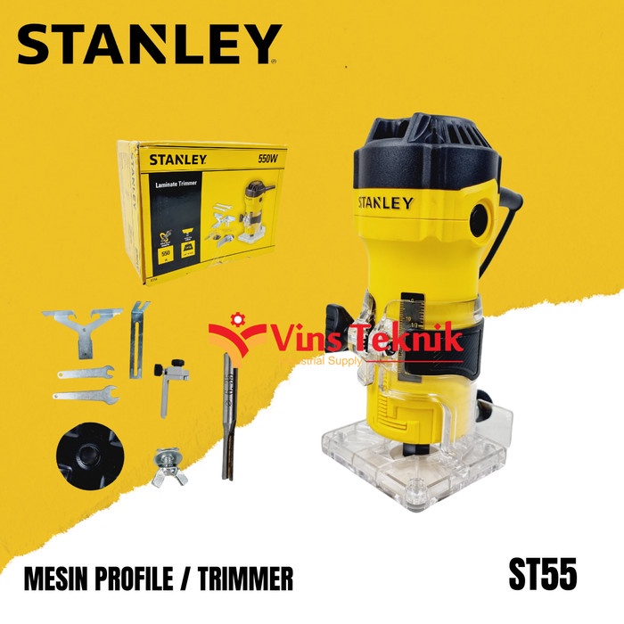[Original] Mesin Profil Kayu Router Trimmer Stanley St55 Terbaru