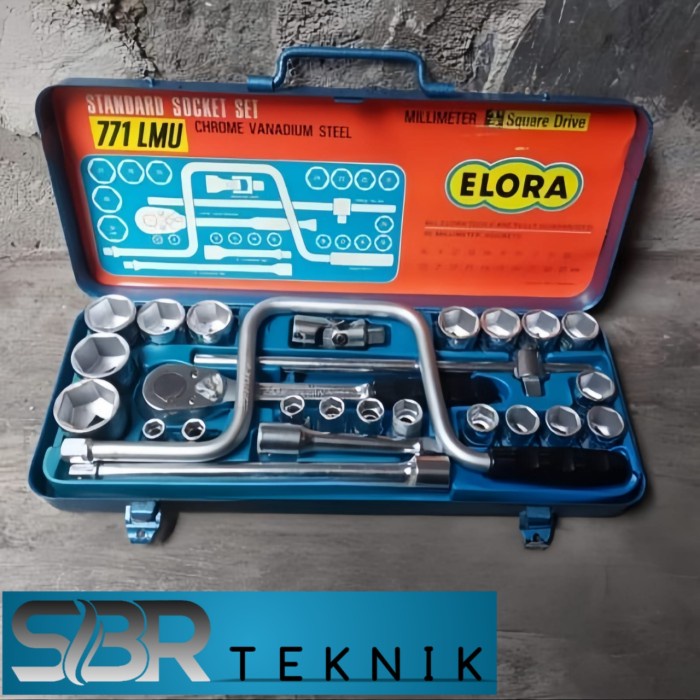 ✅Baru Kunci Shock Set 26 Pcs Dr 1/2 6 Pt Elora Germany Kunci Shock Socket Limited