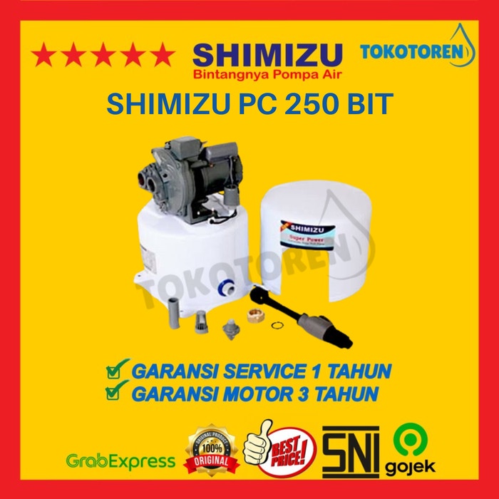 [Ori] Shimizu Pc 250 Bit Pompa Jetpump 30 Meter Garansi Resmi Shimizu Ori Limited