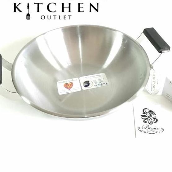 [Baru] Bima Wok 32 Cm Heritance Classic Wajan Penggorengan Stainless Limited