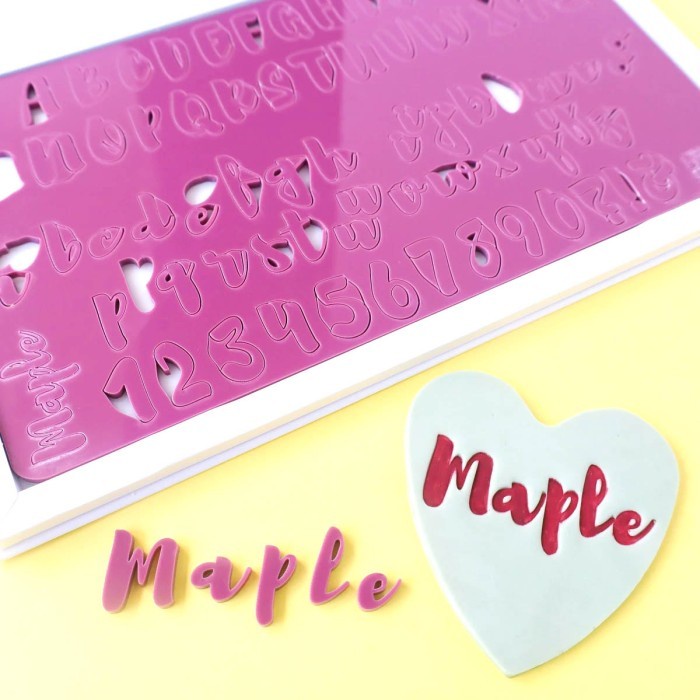 

[Baru] Maple Medium Sweet Stamp Alphabet Stamp Cake Emboss Embosser Terbatas