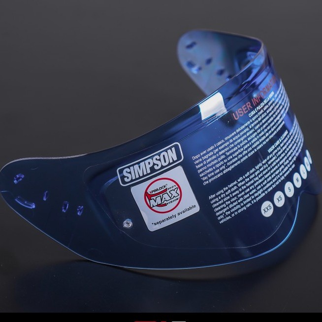 ✨Termurah Simpson Visor Venom Ghost Speed Bandit Light Blue Kaca Helm Berkualitas