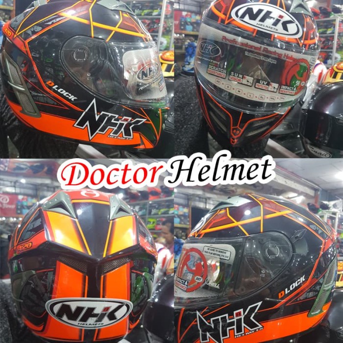 ✨Termurah Helm Nhk Terminator Motif Defender New Double Visor Fullface Diskon