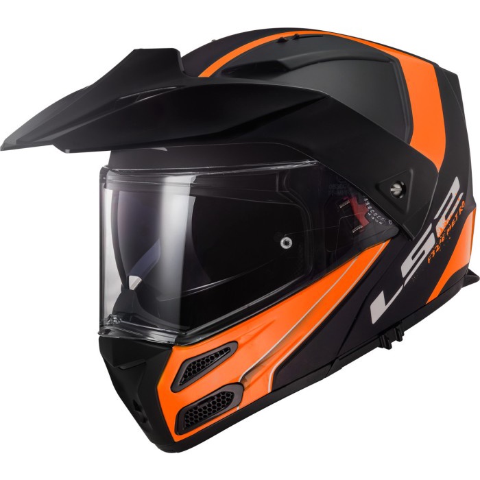 ✨Termurah Helm - Ls2 Metro Evo Black Matt Orange Original Diskon