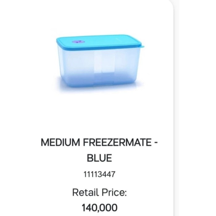 Promo Tupperware Medium Freezermate Wadah / Kotak Ikan Daging Freezer