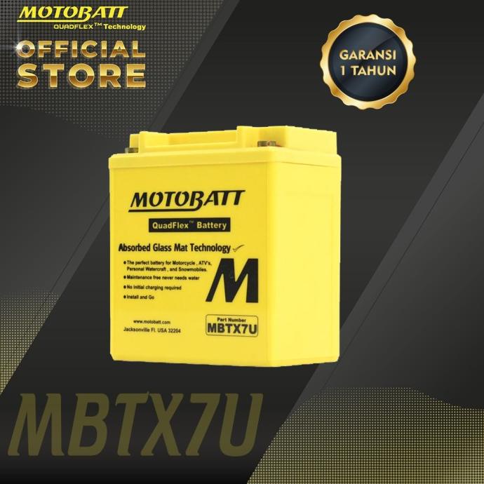 Motobatt Quadflex MBTX7U - 8Ah (Garansi 1 Tahun)