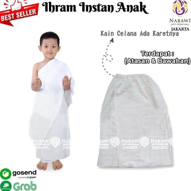 DISKON TERBATAS  KAIN IHROM ANAK LAKI LAKI INSTAN BAJU IHRAM