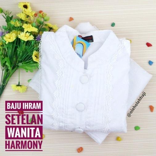RN - Setelan Baju Ihram Baju Ihrom Wanita Harmony Katun Perlengkapan H