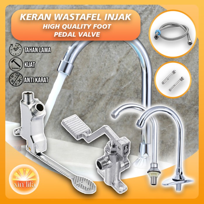 Keran injak / Cuci tangan injak / Wastafel injak / Foot pedal Faucet