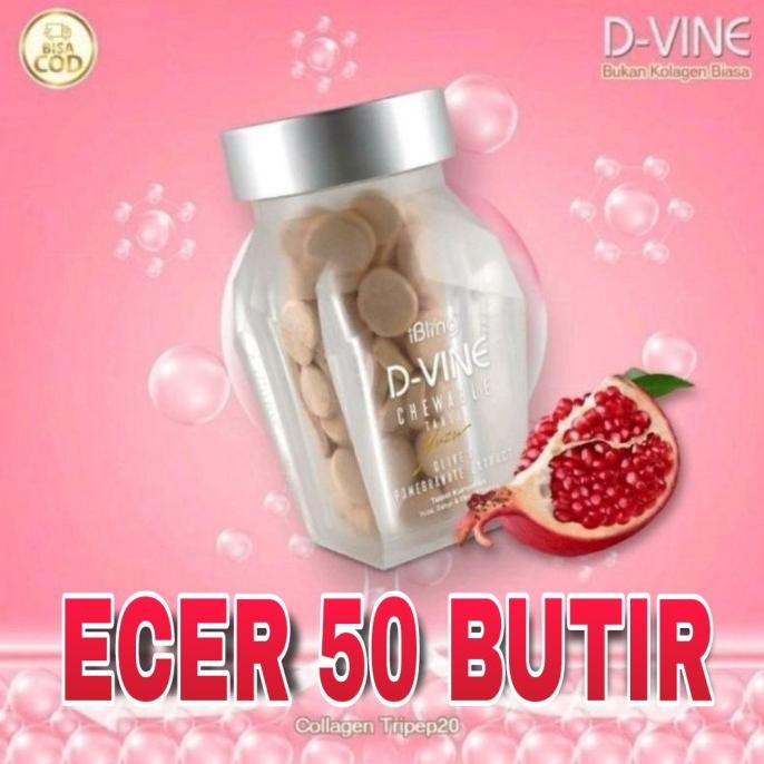 

D Vine Collagen Candy Original Pemutih Kulit Badan Ecer 50 Butir TA