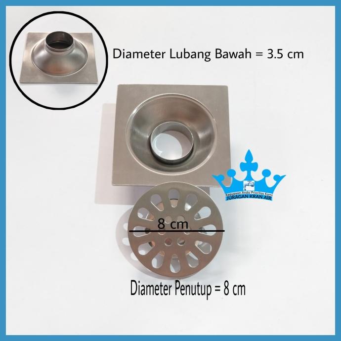 Floor Drain Stainless Saringan Got Lantai Saluran air Kamar Mandi