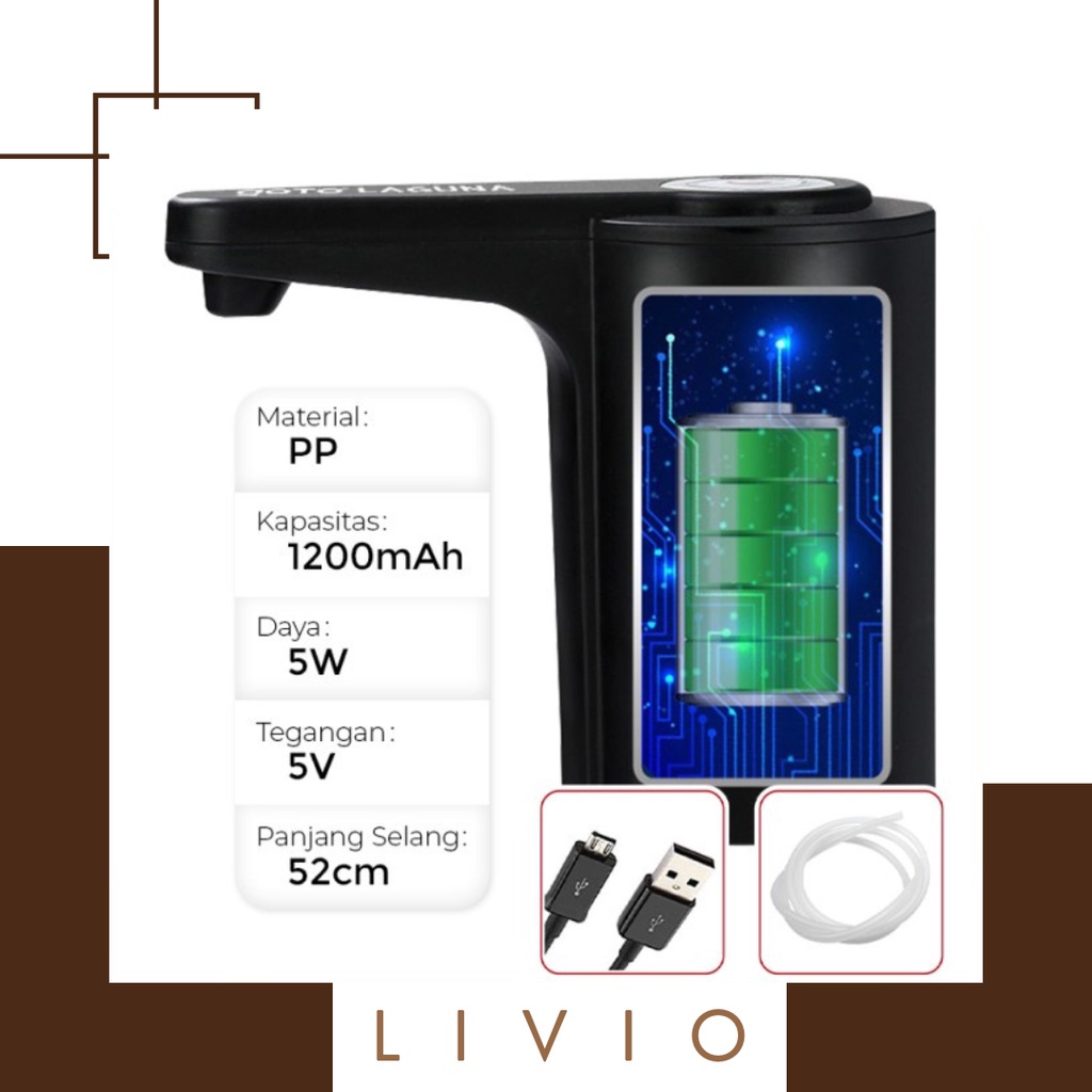 Goto Laguna Gallon Elektrik Disser Air Pompa Galon Pump Charge Usb