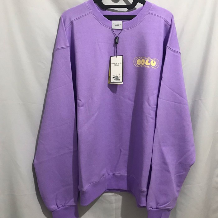 [LSF] PROMO Crewneck ADLV Circle Logo Light Purple Original Authentic MURAH