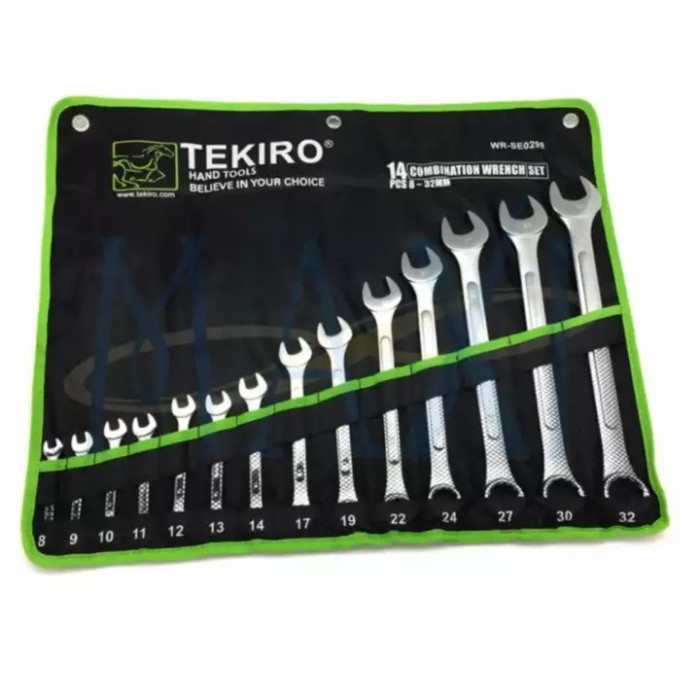 Tekiro kunci ring pas set 14pcs/Tekiro combination wrench set 14 pcs