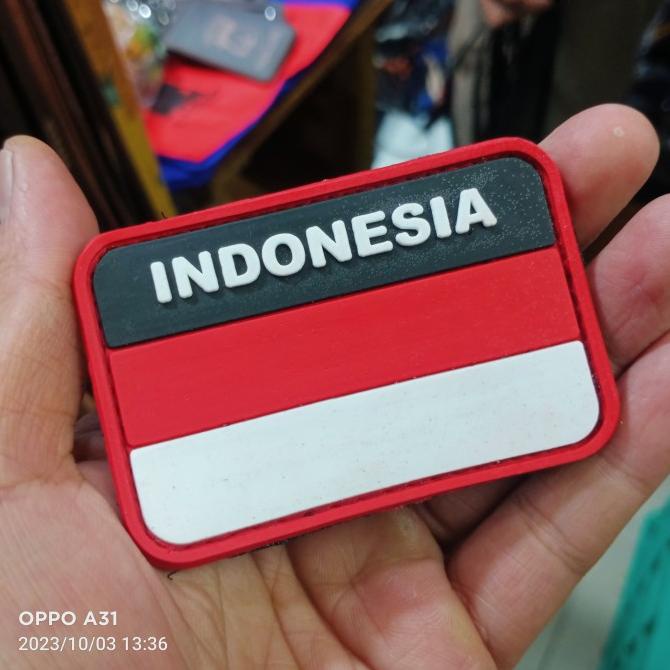 

*$*$*$*$] patch rubber pvc indonesia merah putih lis merah / new arrival