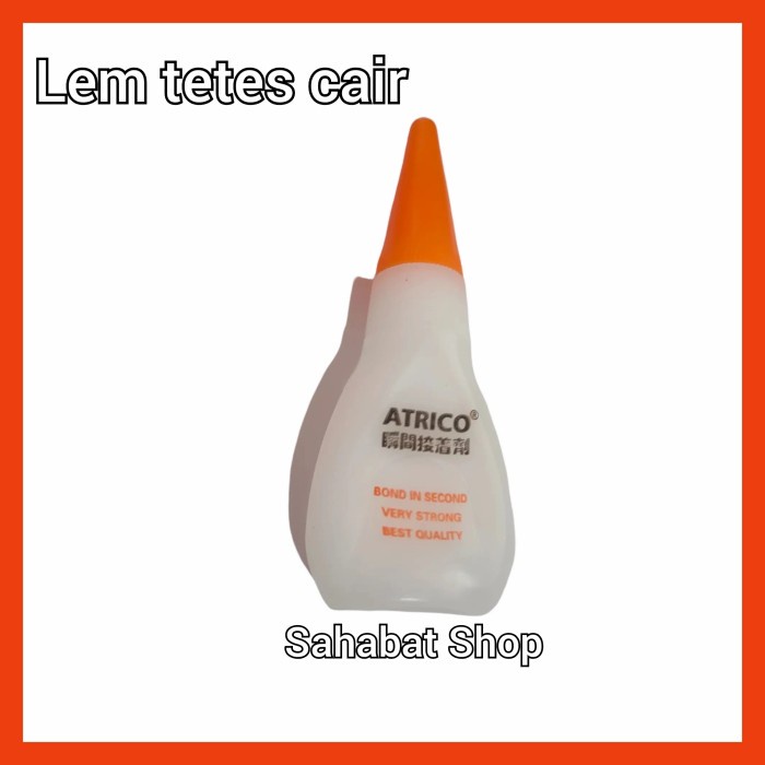 

LEM CAIR INSTAN GLUE SUPER MERK ATRICO PERPCS