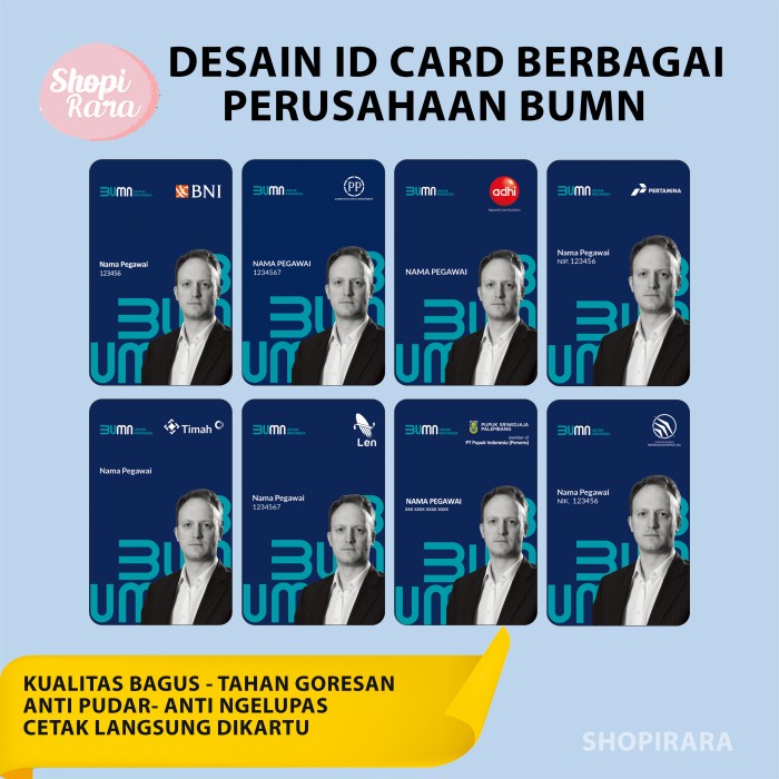 

ID CARD BUMN BANK MANDIRI TERBARU MENGGUNAKAN KARTU EMONEY