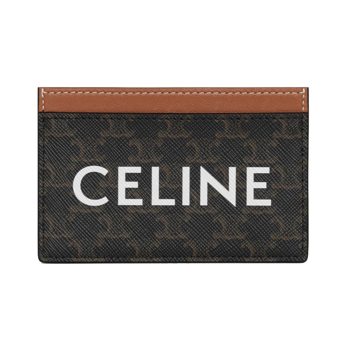 

CELINE TRIOMPHE CANVAS PRINT CARD HOLDER TAN