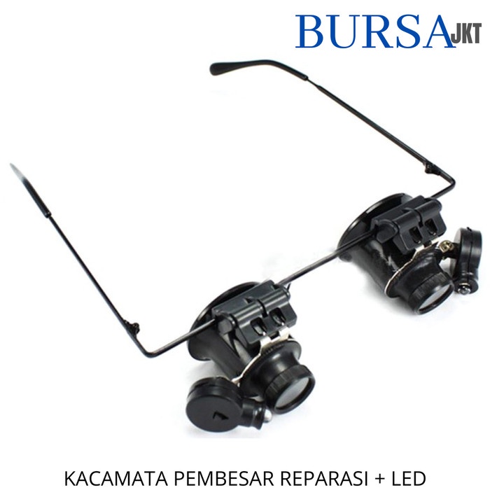 

KACA MATA PEMBESAR 20X PEMBESARAN MAGNIFIER + LED ALAT REPARASI