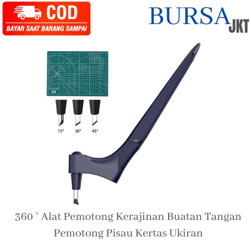 

CRAFT DIY ART CUTTER 360 ROTATING PUTAR MATA PISAU Stainless Steel
