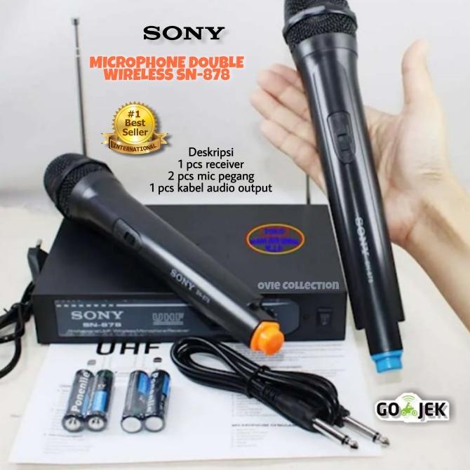 Mic Karaoke Double Wireless Original Microphone Sony Best Seller