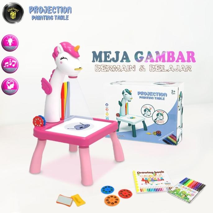 

Meja Gambar Anak Proyektor Mainan Edukasi Belajar Menggambar