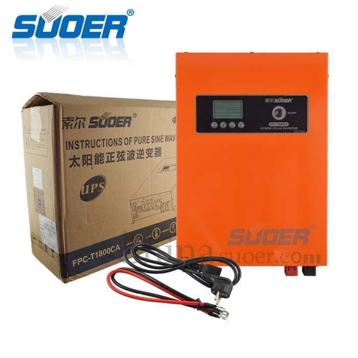 Hybrid Solar Inverter Pure Sine Wave 12V 1800Va Suoer Fpc-T1800Ca Original 100% Dan Terpercaya
