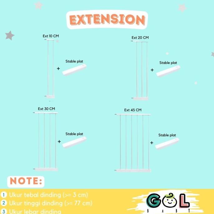 Baby Safety Gate Pagar Pengaman Pembatas Tangga Pintu Dapur Bayi Anak