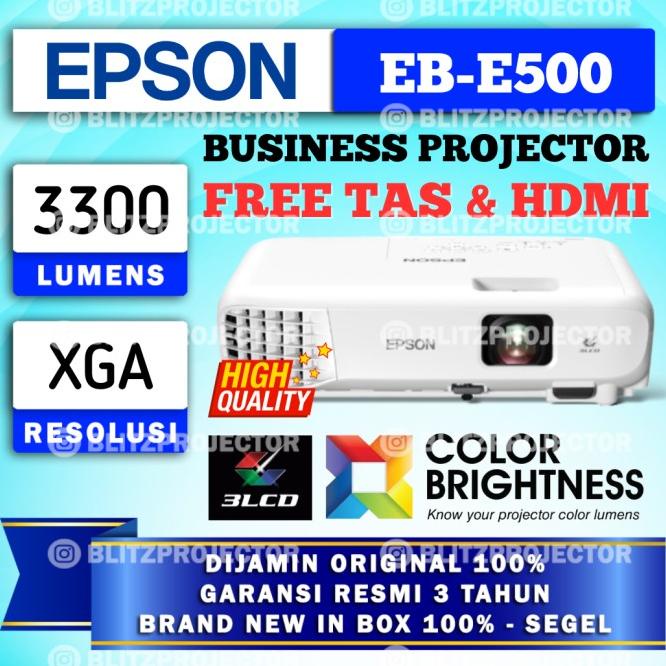 Proyektor - Projektor - Epson Eb - E500 - Pengganti S400 - Xga - 3300