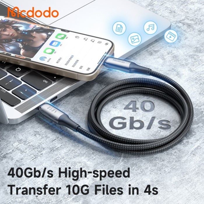 Mcdodo Ca-2990 Kabel Data Charger Usb Type C To C 1.2M 240W 5A Usb 4.0 Ready
