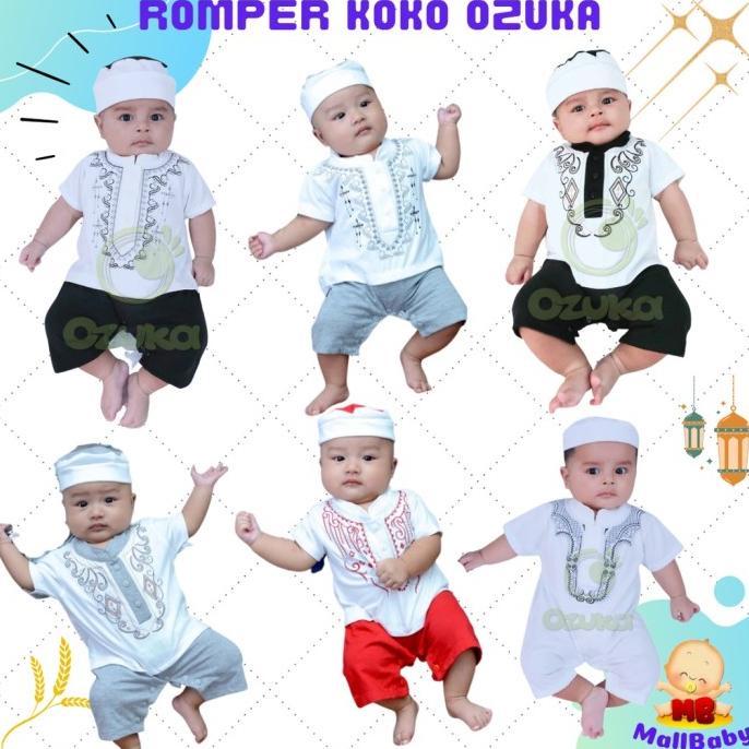 PROMO Jumper Koko Bayi Laki Laki Baru Lahir 0-6 Bulan Baju Koko Bayi 1 2 3