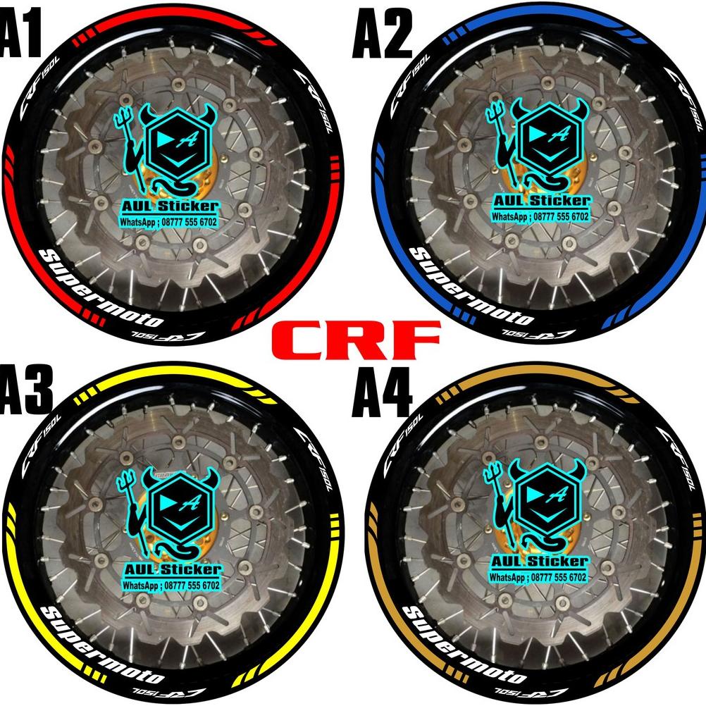 Termurah STICKER VELG HONDA CRF 150L SUPERMOTO CUSTOM BisaCOD