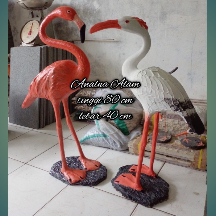 Patung burung /patung flamingo dan bangau/patung taman