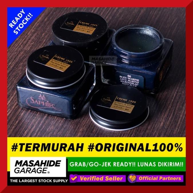 (TERMURAH) SAPHIR CREME - NAVY BLUE - 75ml - SEMIR SEPATU KULIT