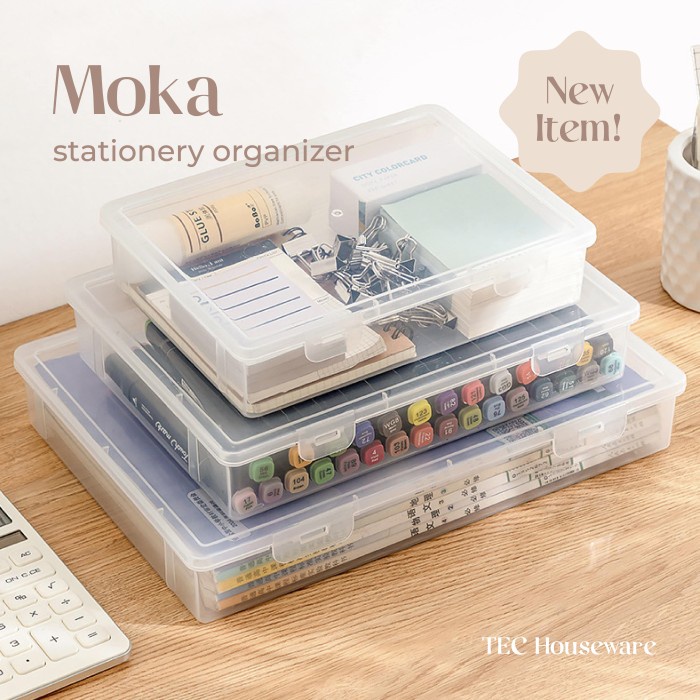 

TECMOKA Stationery Organizer Tempat Penyimpanan Alat Buku Tulis