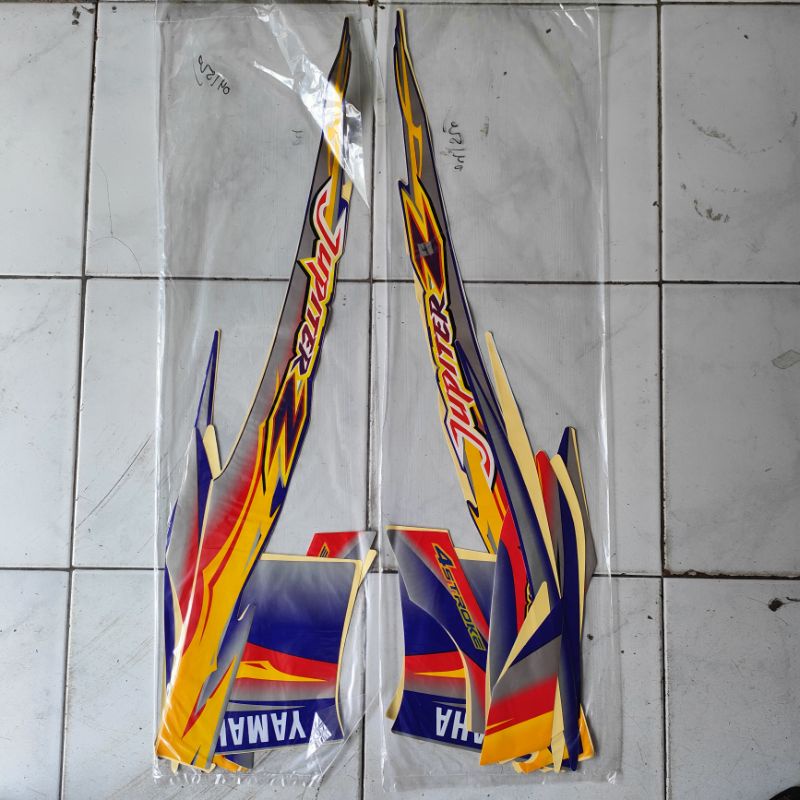 Striping lis sticker standar ORI yamaha jupiter z 2004 silver biru stiker Jupiter Z biru silver 2004