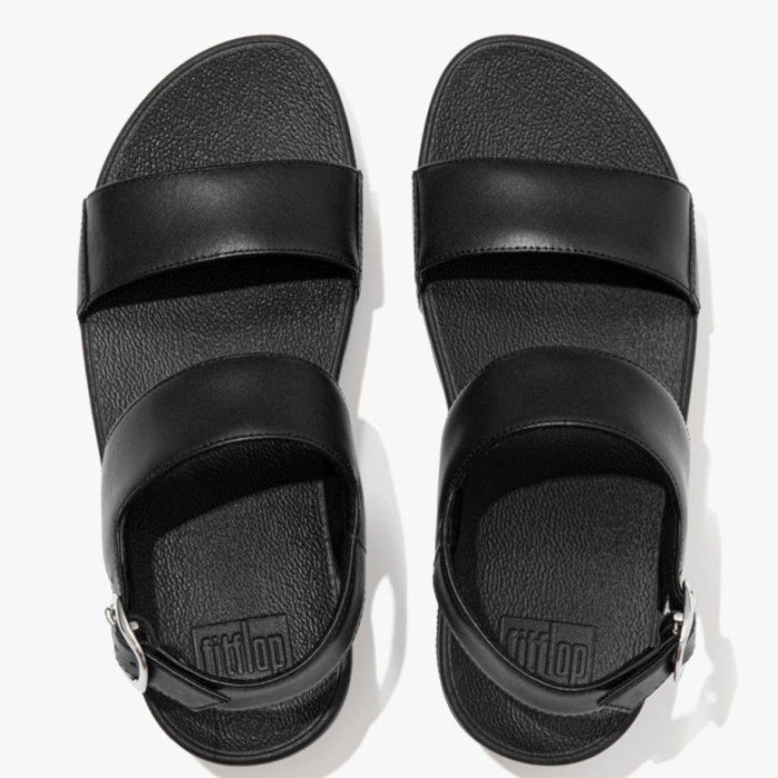 Fitflop Lulu Leather Back Strap Eu4-090 Sandal Wanita Ori Leather - Bk