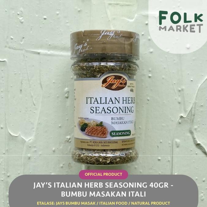 

!!!!!!] JAY'S JAYS Italian Herb Seasoning 40gr - Bumbu Rempah Masakan Itali