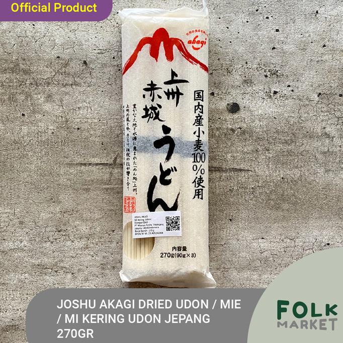 

siap kirim] JOSHU AKAGI Dried Udon / Mie / Mi Udon Kering Jepang 270 gr