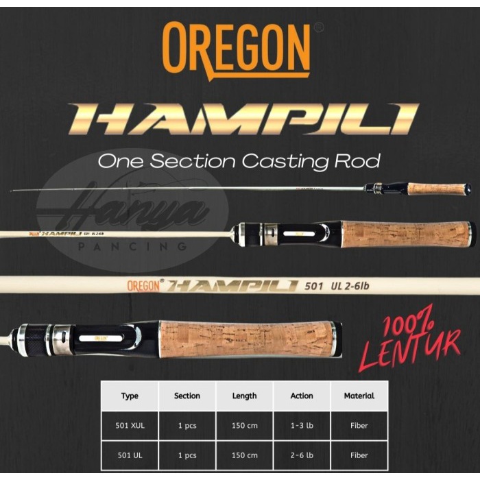 <<<<<] Joran Ultralight Oregon Hampili 150 cm XUL 1-3 LB dan UL 2-6 LB