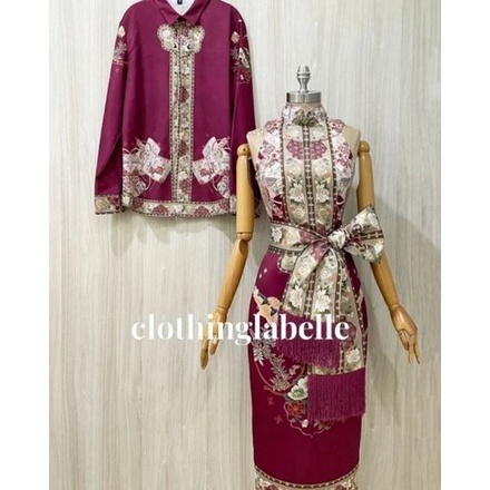Cheongsam Sangjit Couple Kemeja & Dress Serunimart66
