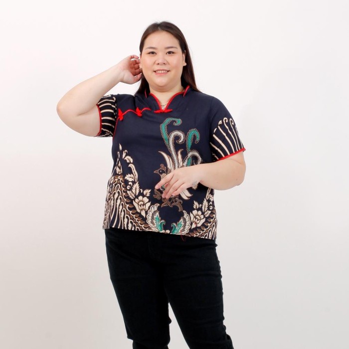 Atasan Cheongsam Bigsize Wanita Batik Jumbo 331 (Limited Edition)