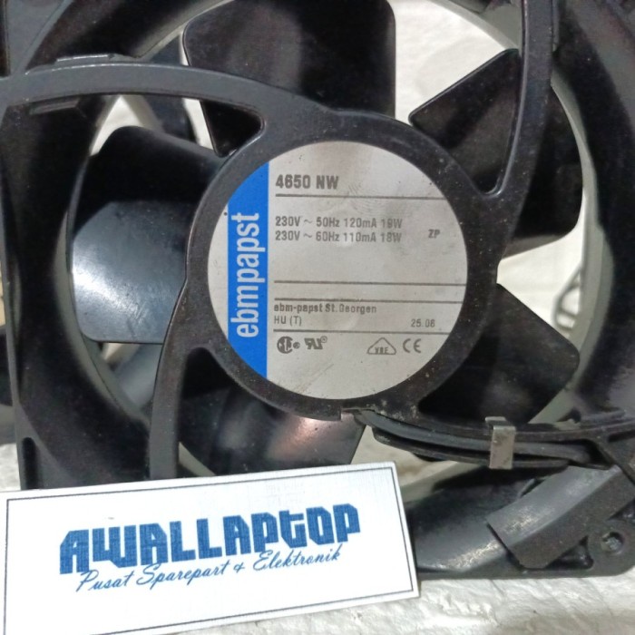 <<<<<] kipas ac ebmpapst 4650 MW 220v 19W 12x12 12cm ball bearing alumunium